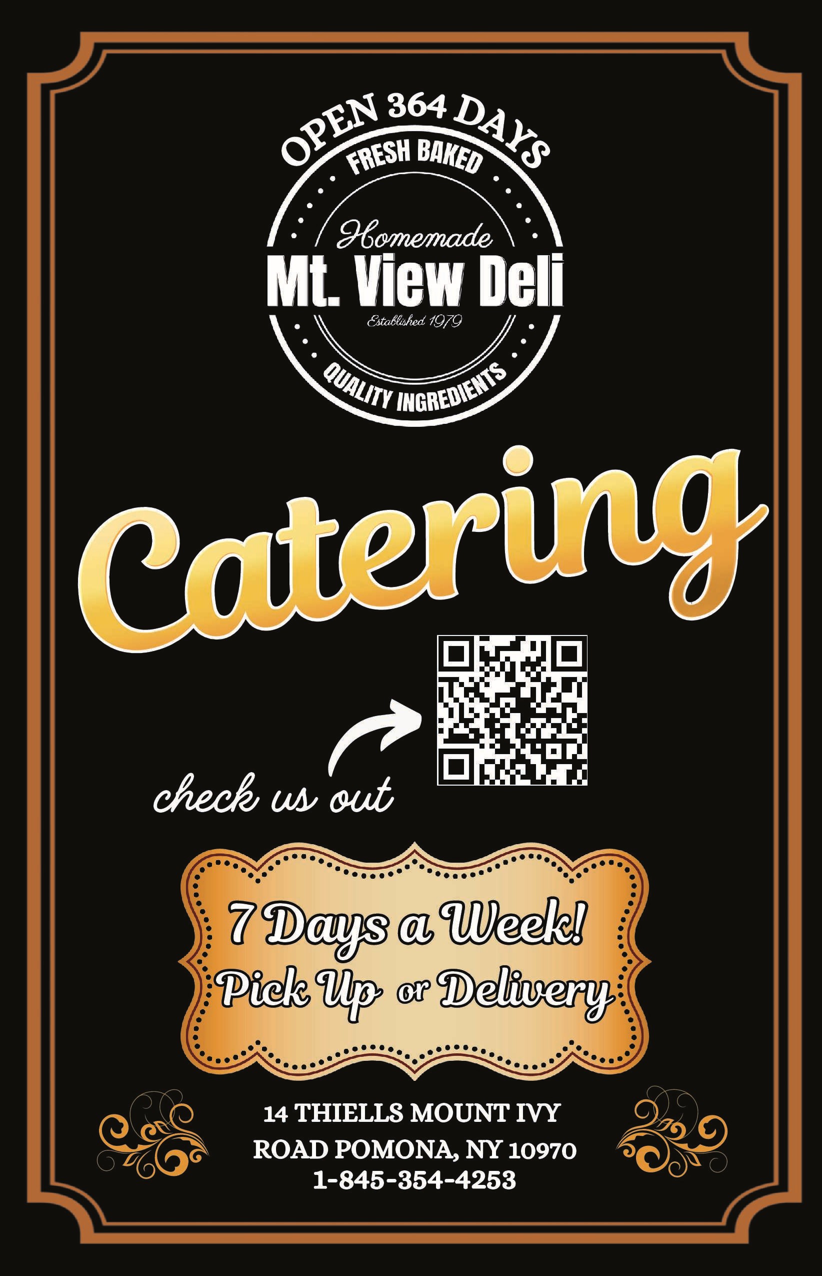 Mt View Catering Menu 1