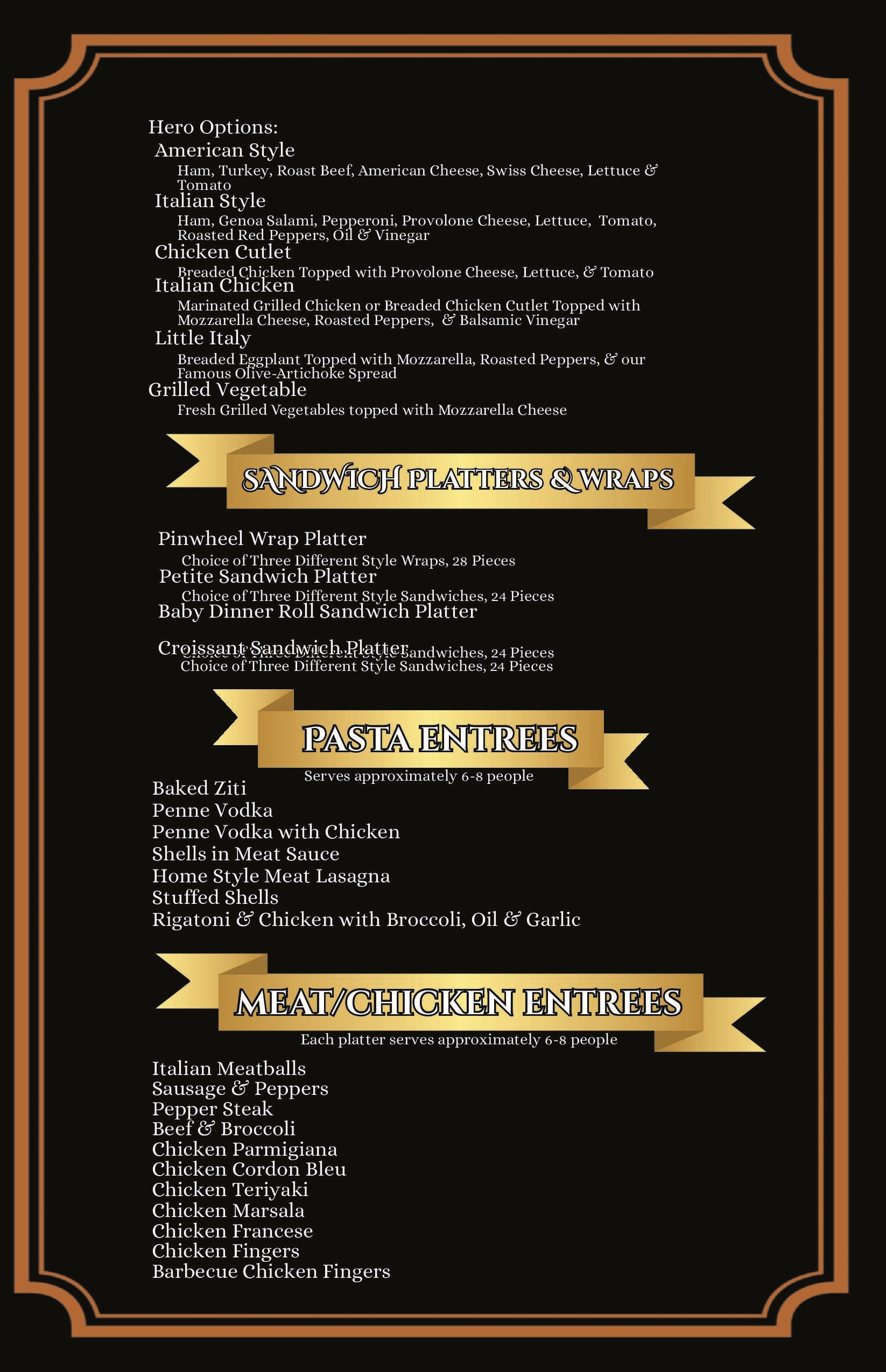 Mt View Catering Menu 3
